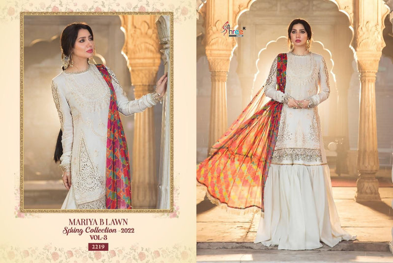 Shree Fabs Maria B Lawn Spring Collection 2022 Vol 3 Pure Lawn Pakistani Style Party Wear Salwar Suits