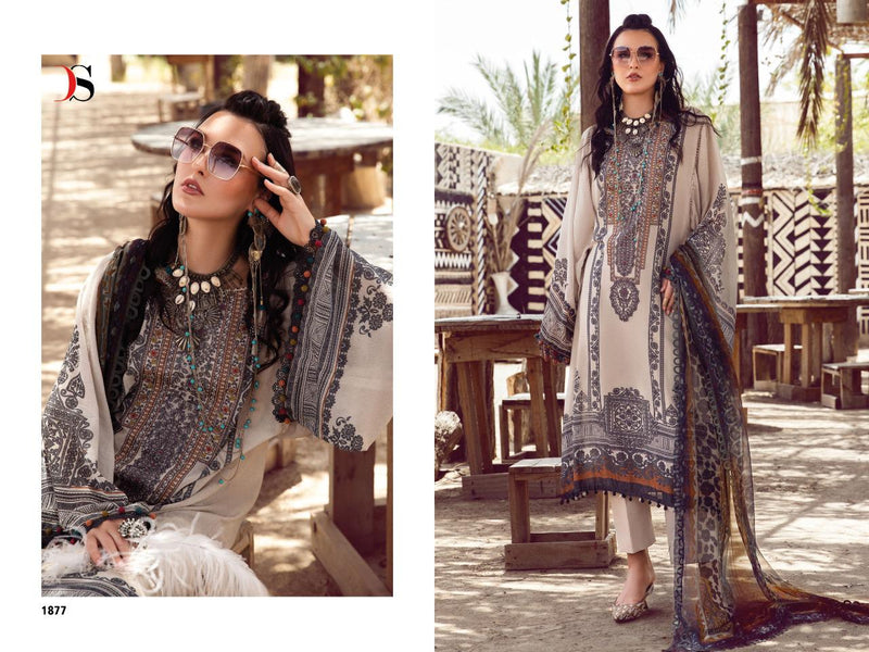 Deepsy Suit Maria B M Print 22 Vol 4 Chiffon With Embroidery Work Stylish Designer Party Wear Salwar Kameez
