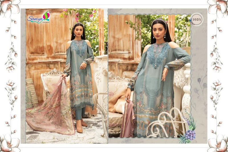 Saniya Trendz Maria B M Print Vol 3 Cotton Pakistani Style Party Wear Salwar Suits