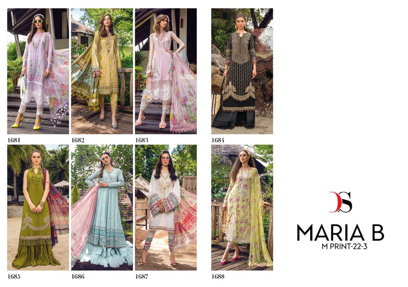 Deepsy Suits Maria B Mprint Lawn 22 Vol 3 Cotton Embroidered Pakistani Style Party Wear Salwar Suits