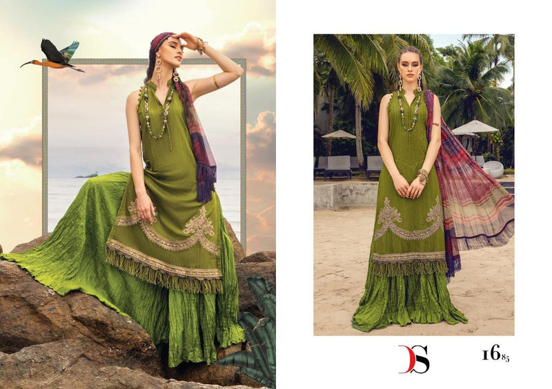 Deepsy Suit Maria B Mprint Lawn 22 Vol 3 Pashmina With Beautiful Work Stylish Pakistani Salwar Kameez