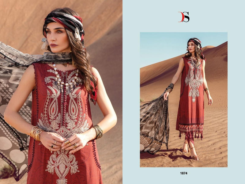 Deepsy Suit Maria B Mprint Winter Pashmina With Heavy Embroidery Work Stylish Designer Pakistani Salwar Kameez