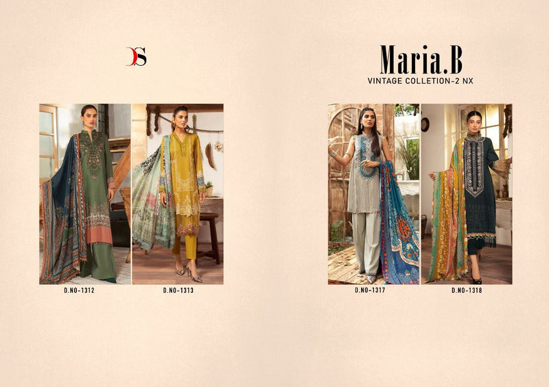 Deepsy Suit Maria B Vintage Collection 21 2Nx Cotton Pakistani Style Embroidered Party Wear Salwar Kameez