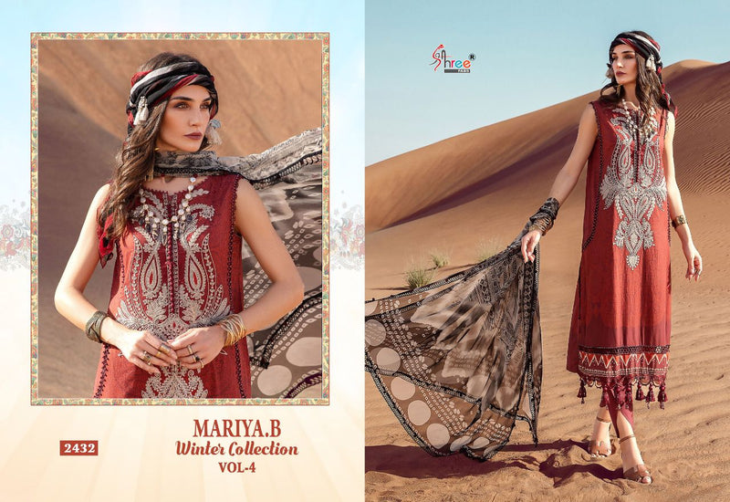 Shree Fabs Maria B Winter Collection Vol 4 Pashmina With Heavy Embroidery Work Stylish Designer Salwar Kameez