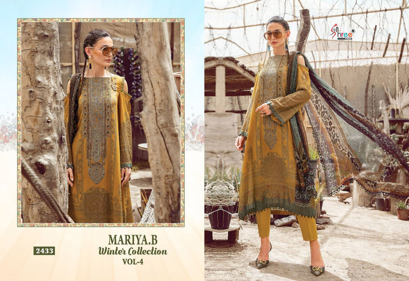 Shree Fabs Maria B Winter Collection Vol 4 Pashmina With Heavy Embroidery Work Stylish Designer Salwar Kameez