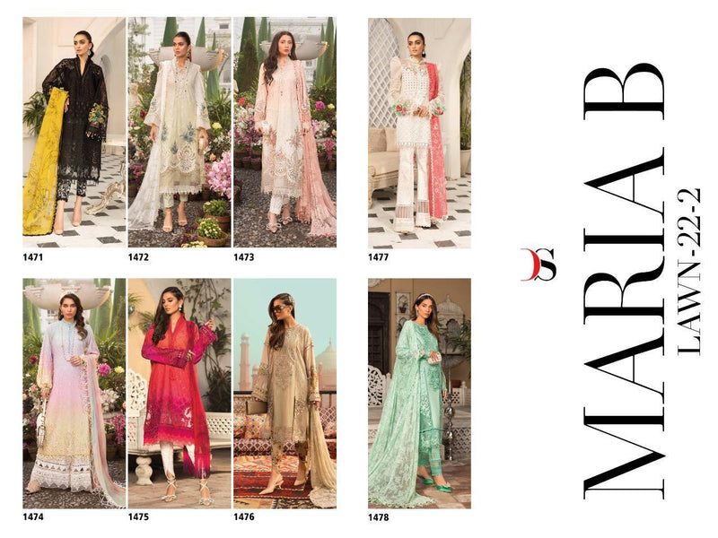 Deepsy Suits Maria B Lawn 22 2 Cotton Embroidered Pakistani Style Party Wear Salwar Suits