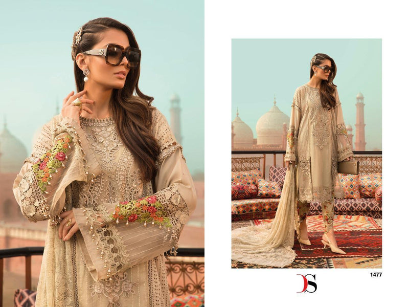 Deepsy Suits Maria B Lawn 22 2 Cotton Embroidered Pakistani Style Party Wear Salwar Suits