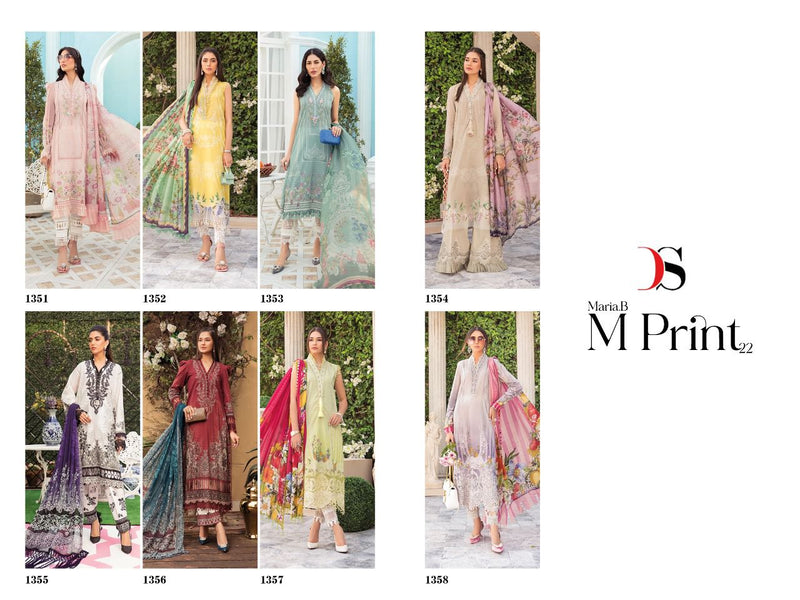Deepsy Suits Mariab M Print 22 Jam Cotton Embroidered Party Wear Salwar Suits