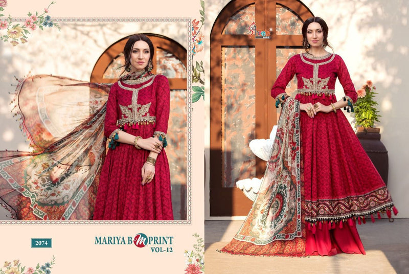 Shree Fabs Mariab M Print Vol 12 Cotton Printed Pakistani Style Festive Wear Salwar Suits