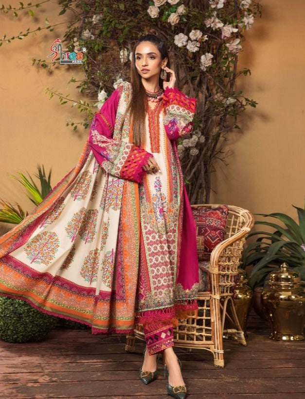 Shree Fabs Mariab M Print Vol 12 Cotton Printed Pakistani Style Festive Wear Salwar Suits