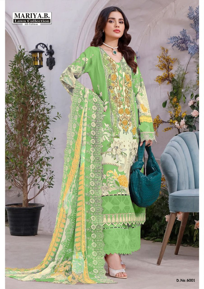 Mariya B lawn Vol 6 Pure Cotton With Printed Work Stylish Designer Pakistani Salwar Kameez