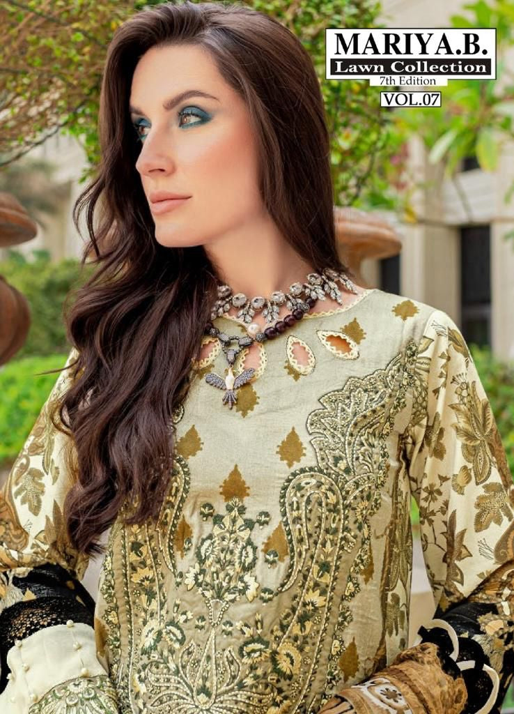 Mariya B Vol 7 Pure Cotton With Heavy Embroidery work Stylish Designer Pakistani Salwar Kameez
