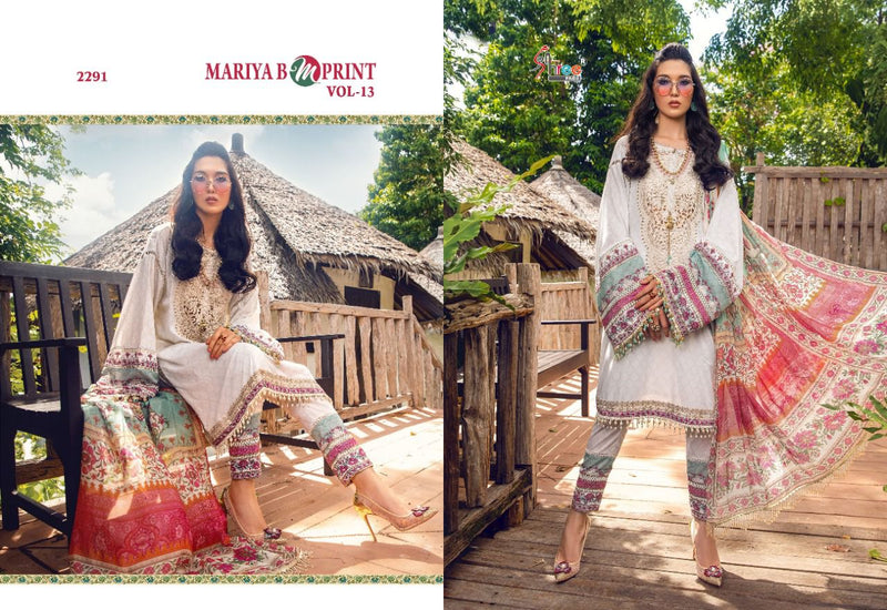Shree Fabs Mariya B M Print Vol 13 Cotton Embroidered Pakistani Style Party Wear Salwar Suits