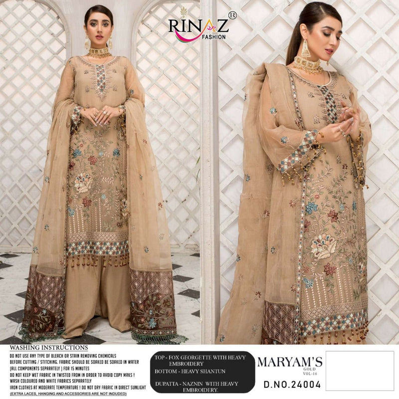 Rinaz Fashion Mariyam's Gold Vol 16 Pakistani Style Wedding Wear Salwar Kameez