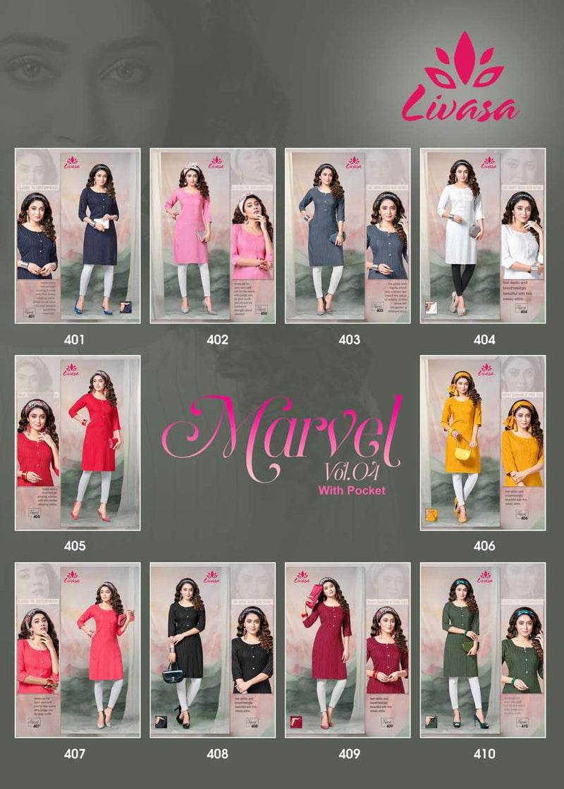 Liwasa Marvel Vol 4 Rayon Straight Fancy Kurtis