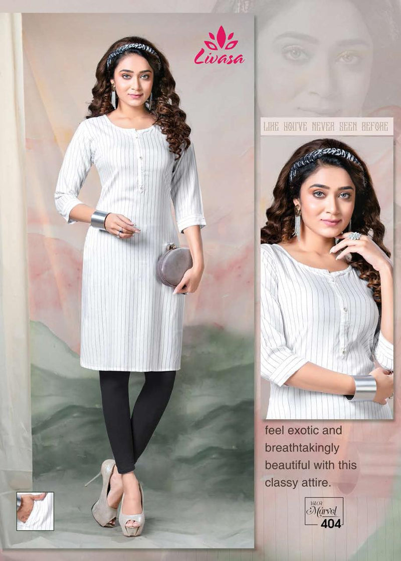 Liwasa Marvel Vol 4 Rayon Straight Fancy Kurtis