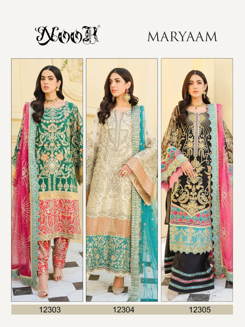 Noor Maryaam Georgette Designer Pakistani Style Heavy Embroidered Party Wear Salwar Kameez