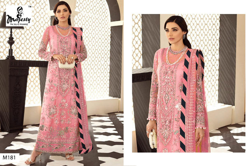 Majesty Maryam'S Fox Georgette Heavy Embroidered Pakistani Style Wedding Wear Salwar Suits