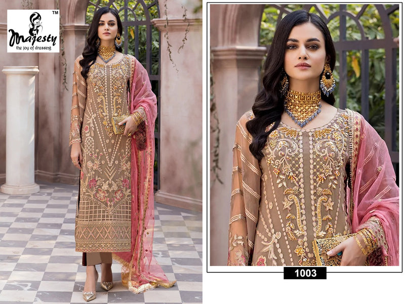 Majesty Maryam's Vol 5 Georgette  With Beautiful Embroidery Work Stylish Designer Wedding Wear Salwar Kameez