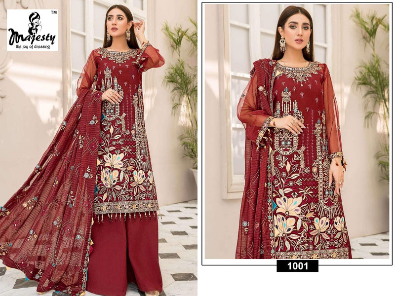 Majesty Maryam's Vol 5 Georgette  With Beautiful Embroidery Work Stylish Designer Wedding Wear Salwar Kameez