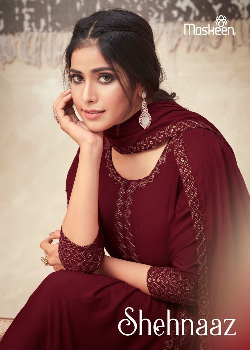 Maskeenji Shenaaz  Viscose Rayon With Beautiful Embroidery Work Kurti