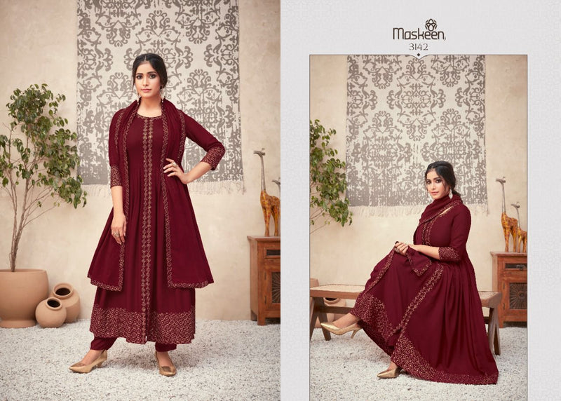 Maskeenji Shenaaz  Viscose Rayon With Beautiful Embroidery Work Kurti