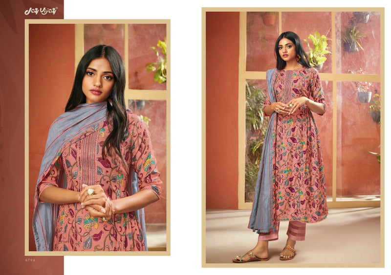 Jay Vijay Maya Moga Silk Festival Salwar Suits With Digital Print