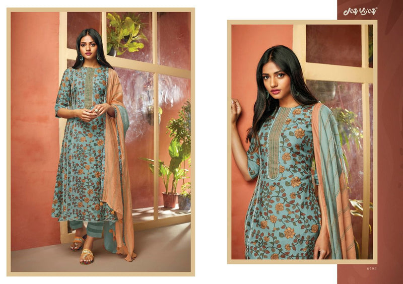 Jay Vijay Maya Moga Silk Festival Salwar Suits With Digital Print