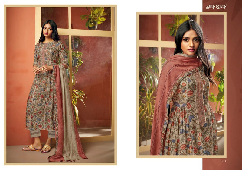 Jay Vijay Maya Moga Silk Festival Salwar Suits With Digital Print