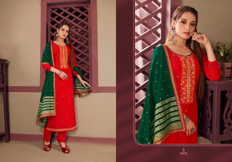 Panch Ratna Mayuri Parampara Silk Embroidered Festive Wear Salwar Suits