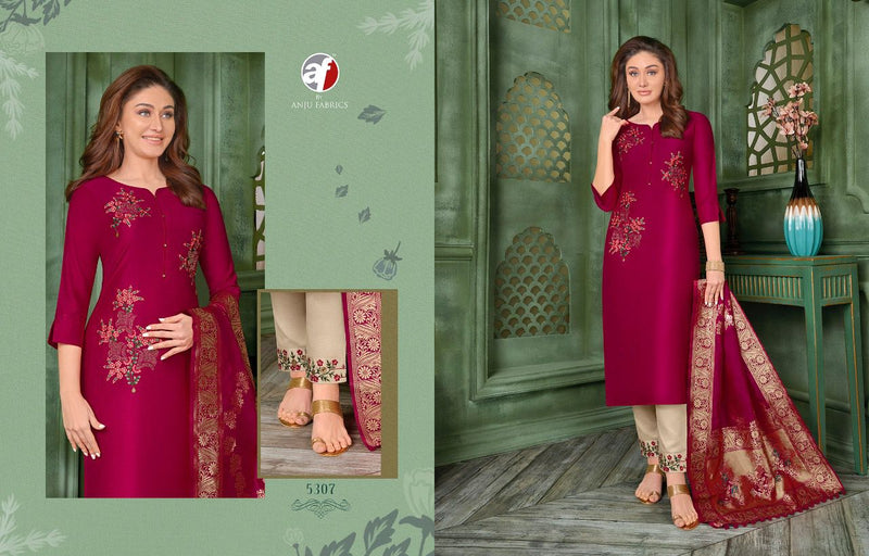 Anju Fabrics Mayuri Vol 2 Bamber Silk & Jam Silk Stylish Ready Made Party Wear Combo Set Of Kurtis