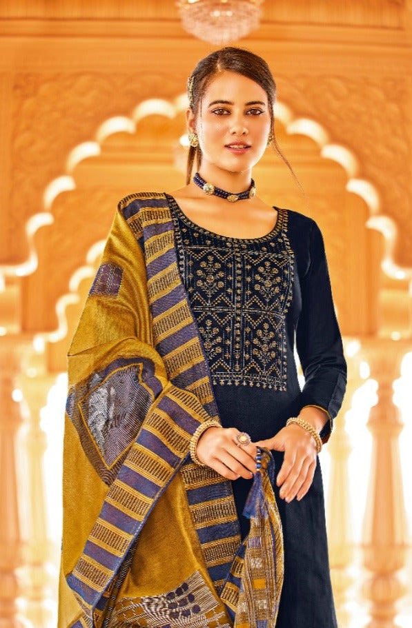 Alok Suits Meera Jam Cotton Fancy Festive Wear Salwar Suits