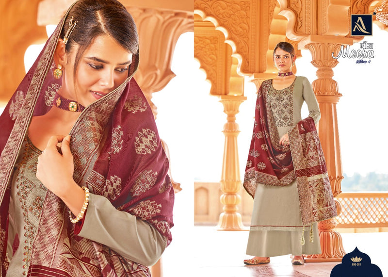 Alok Suits Meera Jam Cotton Fancy Festive Wear Salwar Suits