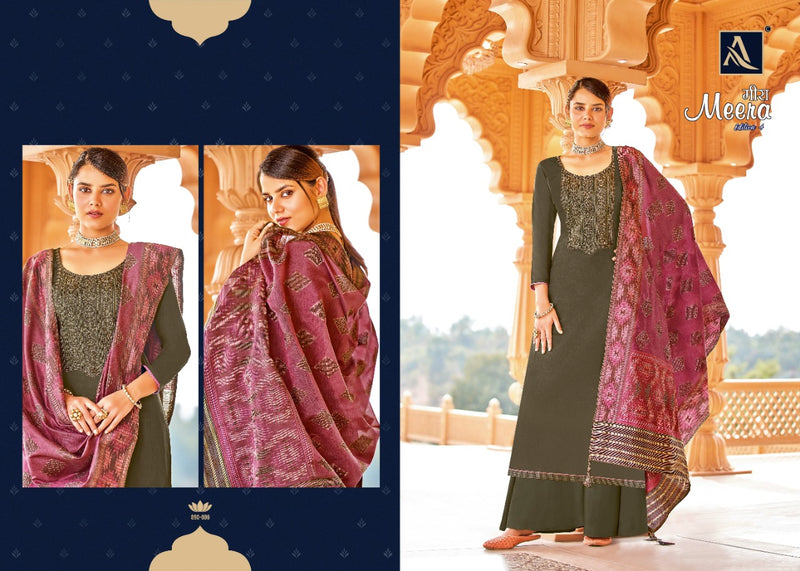 Alok Suits Meera Jam Cotton Fancy Festive Wear Salwar Suits