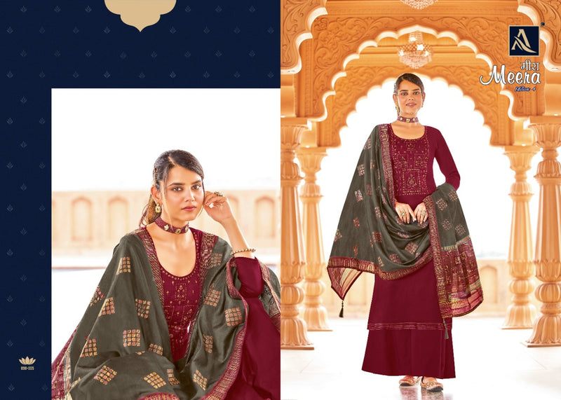 Alok Suits Meera Jam Cotton Fancy Festive Wear Salwar Suits