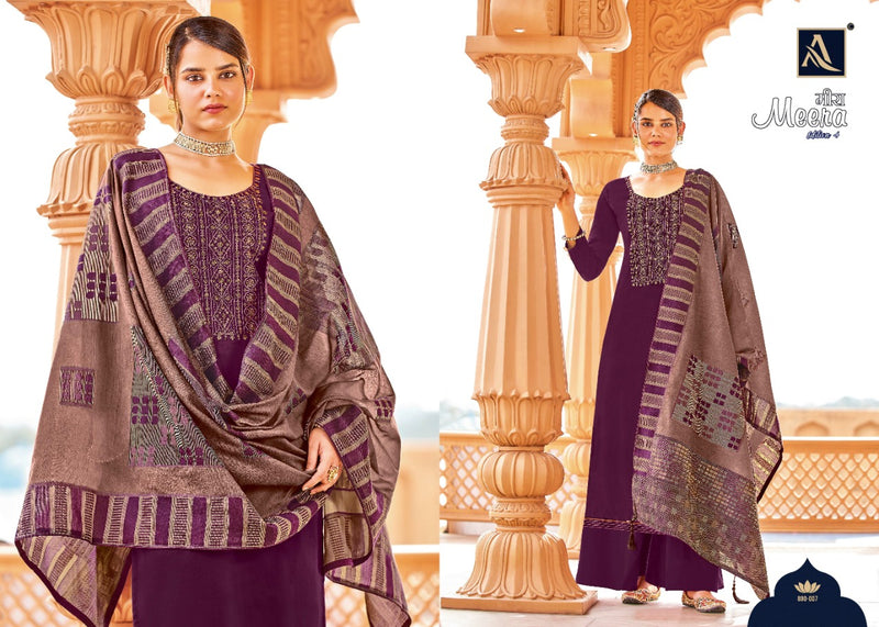 Alok Suits Meera Jam Cotton Fancy Festive Wear Salwar Suits
