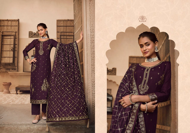 Zisa Mehak Jacquard Jari Work Fancy Designer Partywear Salwar Kameez