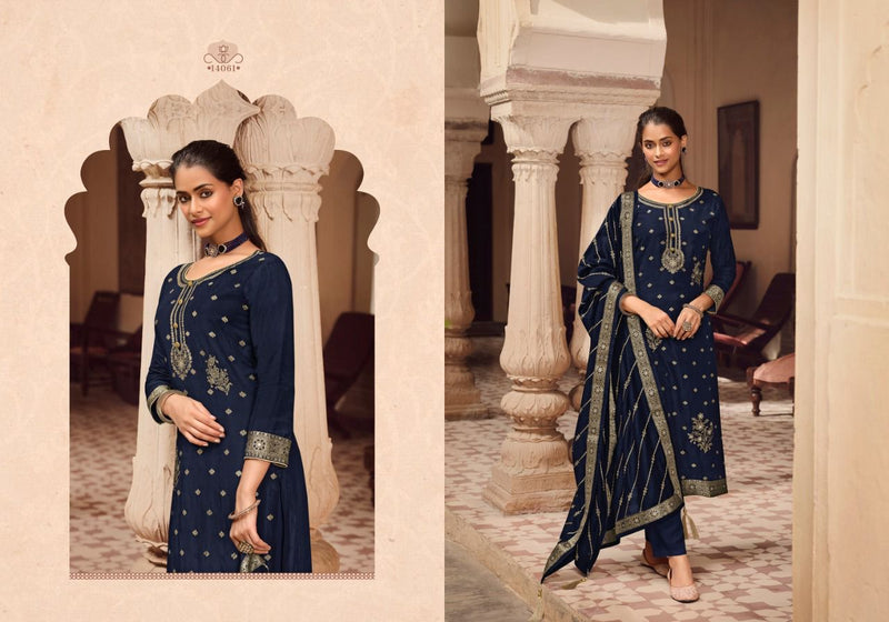 Zisa Mehak Jacquard Jari Work Fancy Designer Partywear Salwar Kameez