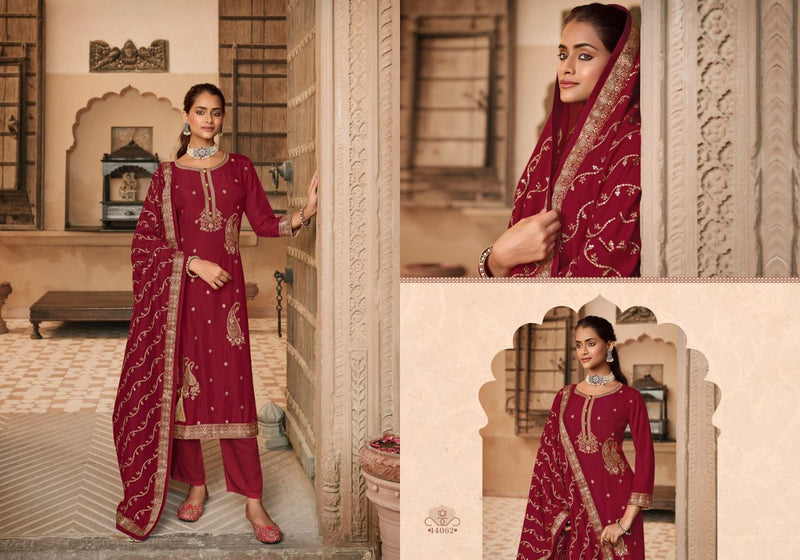 Zisa Mehak Dola Jacquard With Fancy Embroidery Work Stylish Designer Attractive Look Festive Wear Salwar Kameez