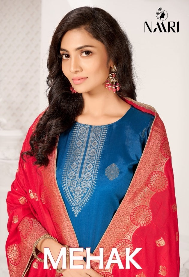 Naari Mehak Vol 3 Jacquard With Heavy Embroidery Work Stylish Designer Festive Wear Salwar Kameez