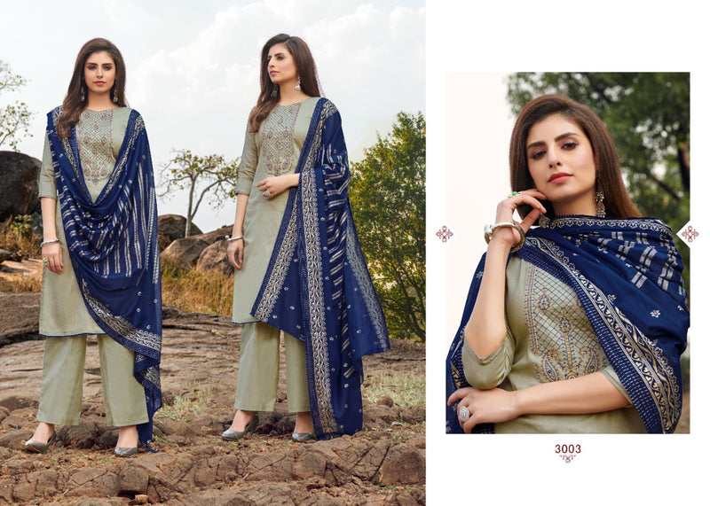 7 Clouds Mehandi Jam Cotton Fancy Stylish Embroidered Salwar Suits