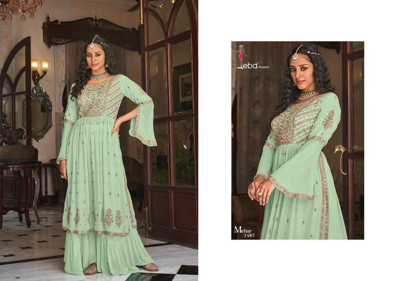 Eba Lifestyle Mehar Vol 2 Georgette Embroidery Work With Beautiful Stylish Designer Party Wear Kurti