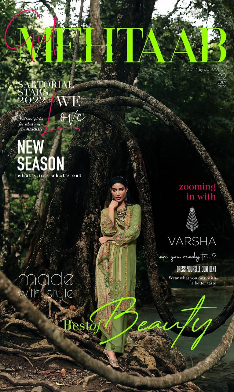 Varsha Dno 01 To 06 Pure Cotton With Heavy Embroidery Work Stylish Designer Printed Salwar Kameez