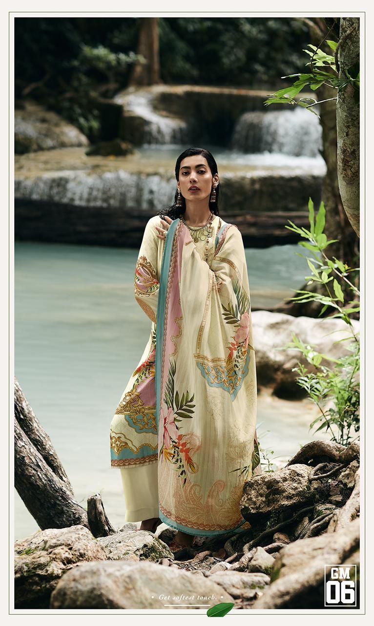 Varsha Dno 01 To 06 Pure Cotton With Heavy Embroidery Work Stylish Designer Printed Salwar Kameez