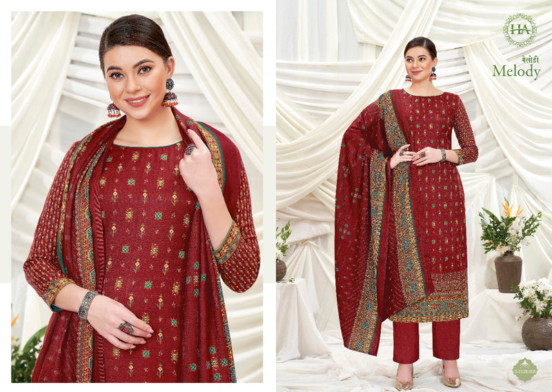 Harshit Fashion Melody Wool Pashmina Designer Print With Swarovski Diamond Work Stylish Salwar Kameez