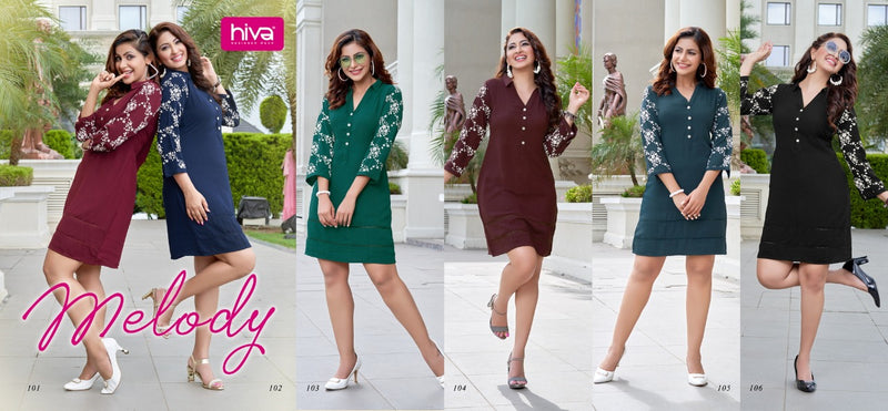 Hiva Melody Fancy Heavy Beautiful Work Stylish Designer Casual Wear Short Kurti