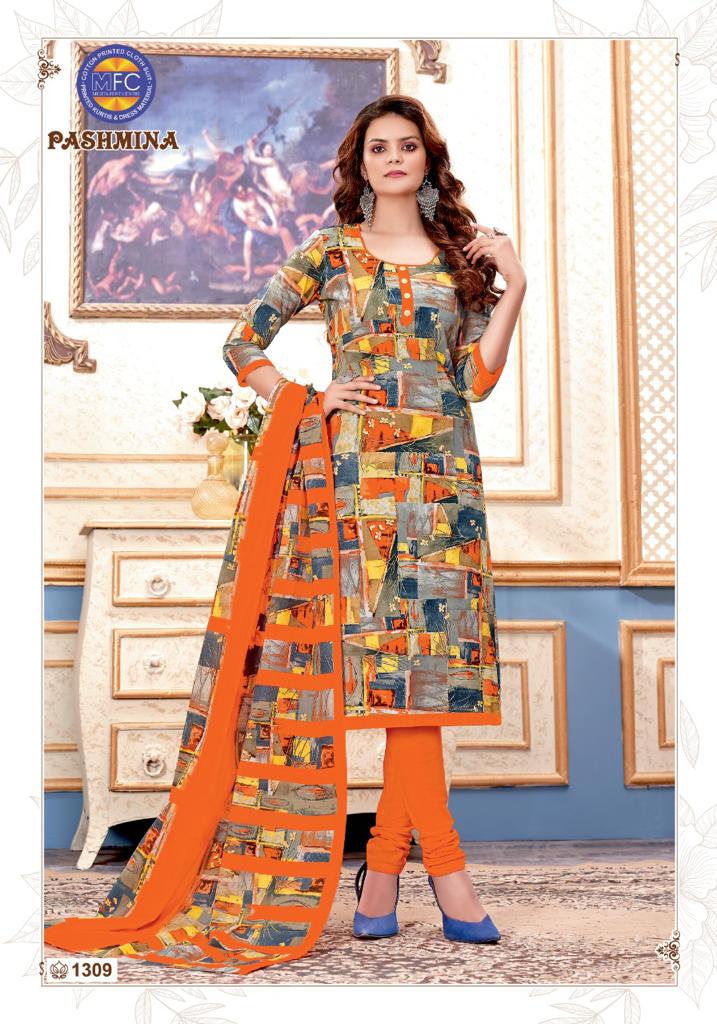 Mfc Pashmina Vol 13 Heavy Cotton Printed Party Wear Salwar Suits