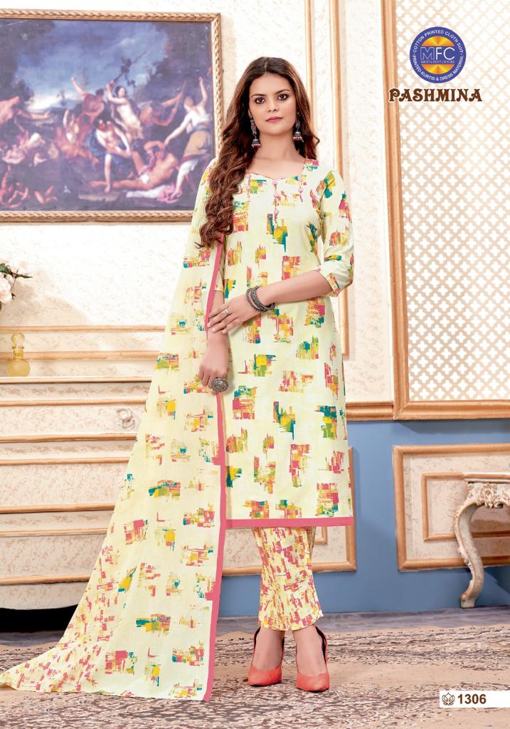 Mfc Pashmina Vol 13 Heavy Cotton Printed Party Wear Salwar Suits