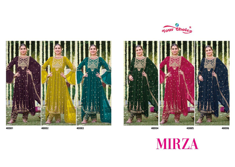 Your Choice Mirza Georgette With Heavy Beautiful Work Stylish Designer Party Wear Fancy Long Kurti