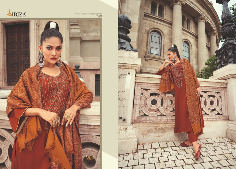 Ibiza Misaal Pure Viscose Pashmina With Heavy Embroidery Work Stylish Designer Casual Look Salwar Kameez